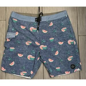 Rip Curl Melons Layday Men's Boardshorts Size 36 Inseam 8.5” Watermelon